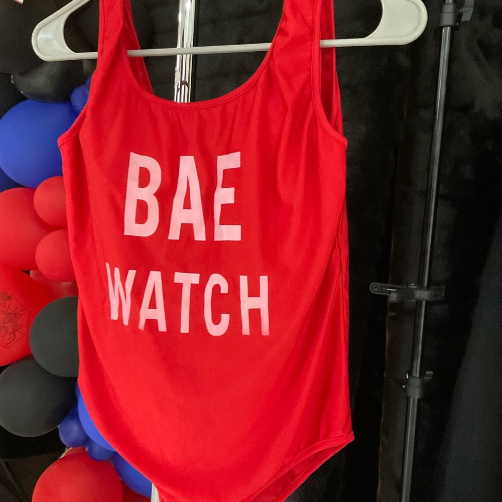 Red BAE WATCH Swimsuit